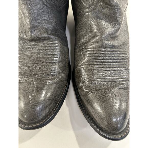 Vtg‎ Tony Lama 8954 Kangaroo Gray Cowboy Boots Pointed Toe Men\'s Size 9.5 EE main image 15